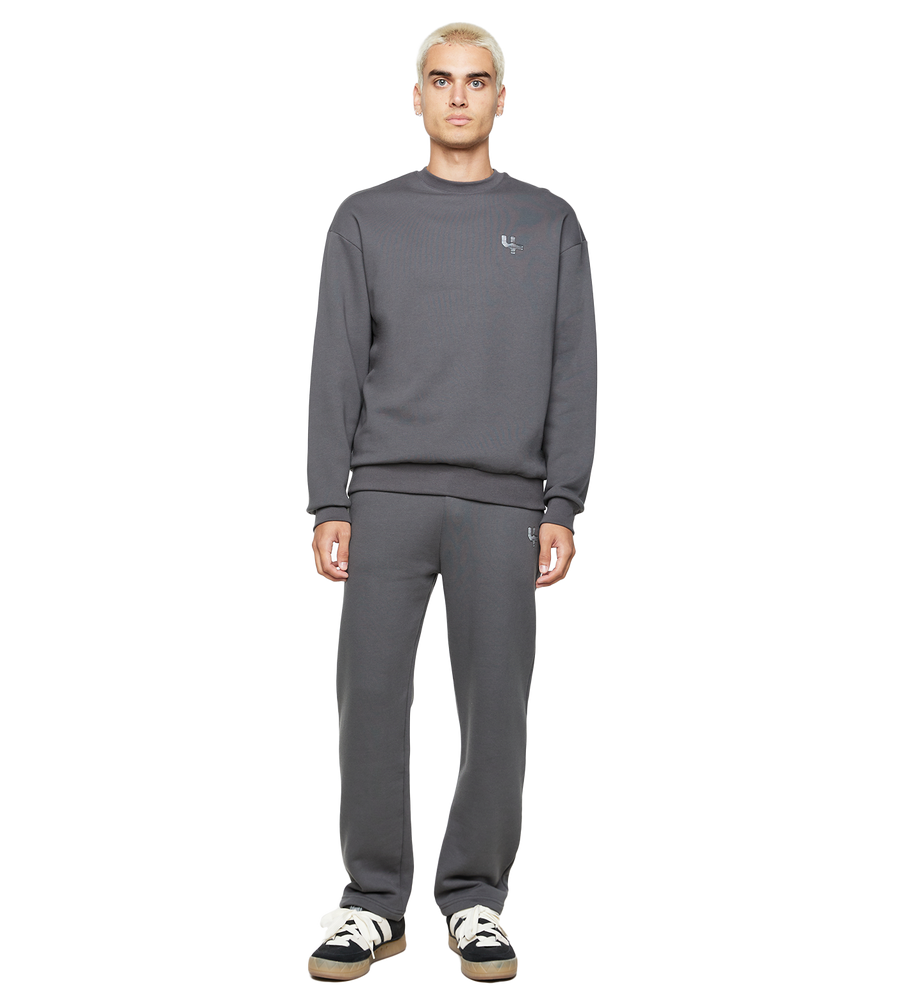 Outline Logo Crewneck Black Sand