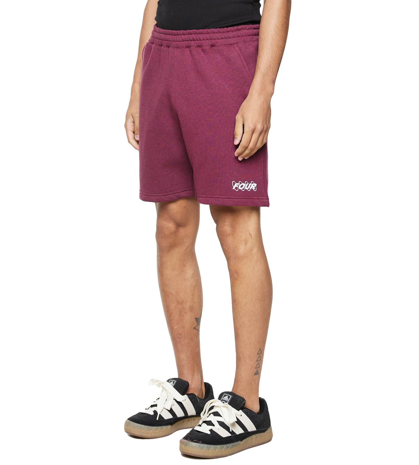 Circles Logo Shorts Red Melange