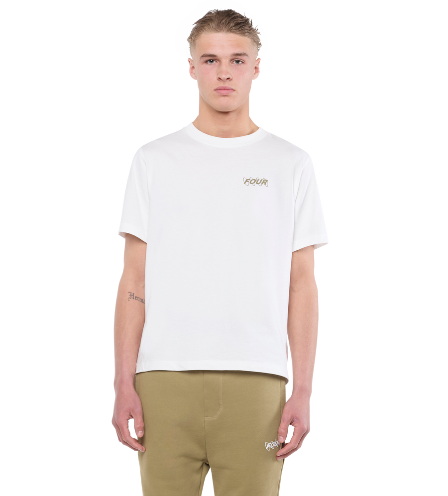 Circles T-shirt White/ Olive