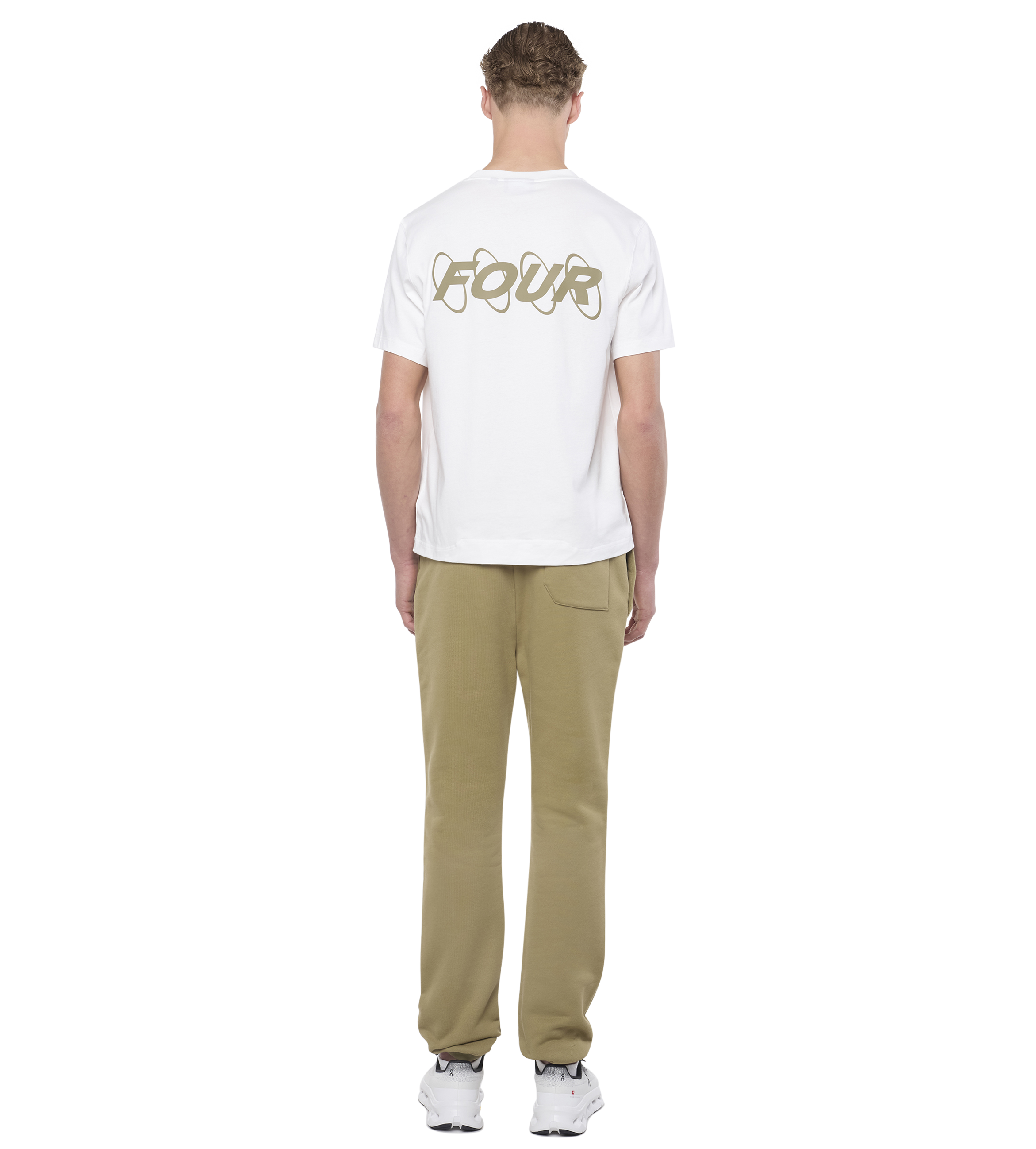 Circles T-shirt White/ Olive