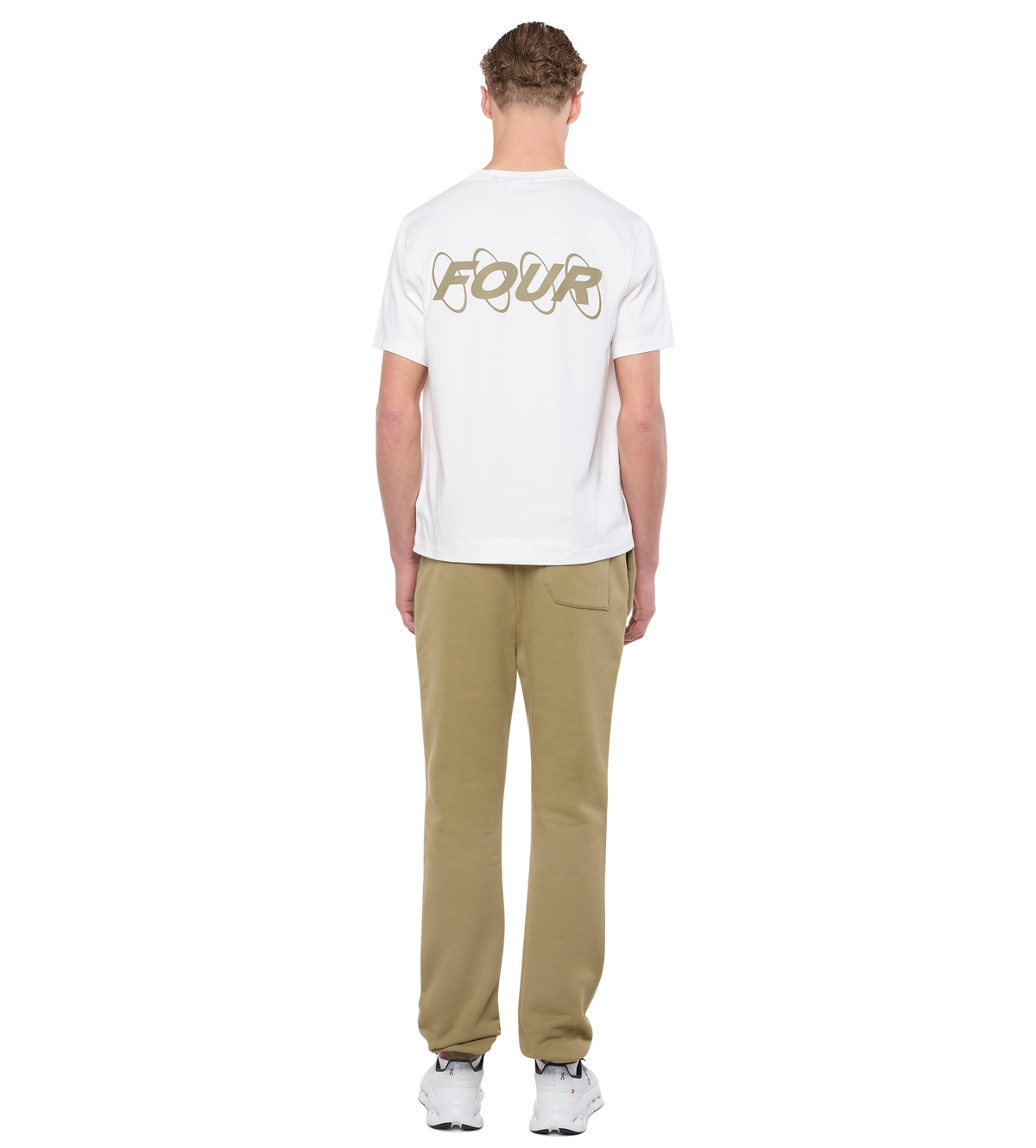 Circles T-shirt White/ Olive
