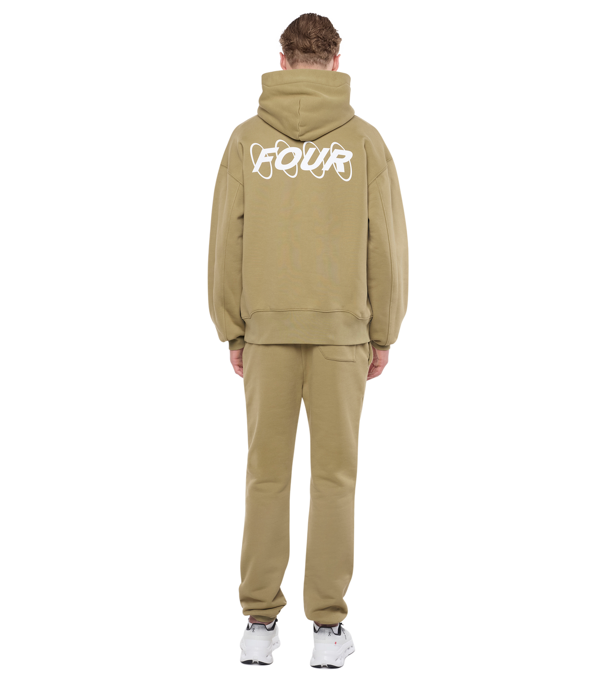 Circles Hoodie Dusty Olijf