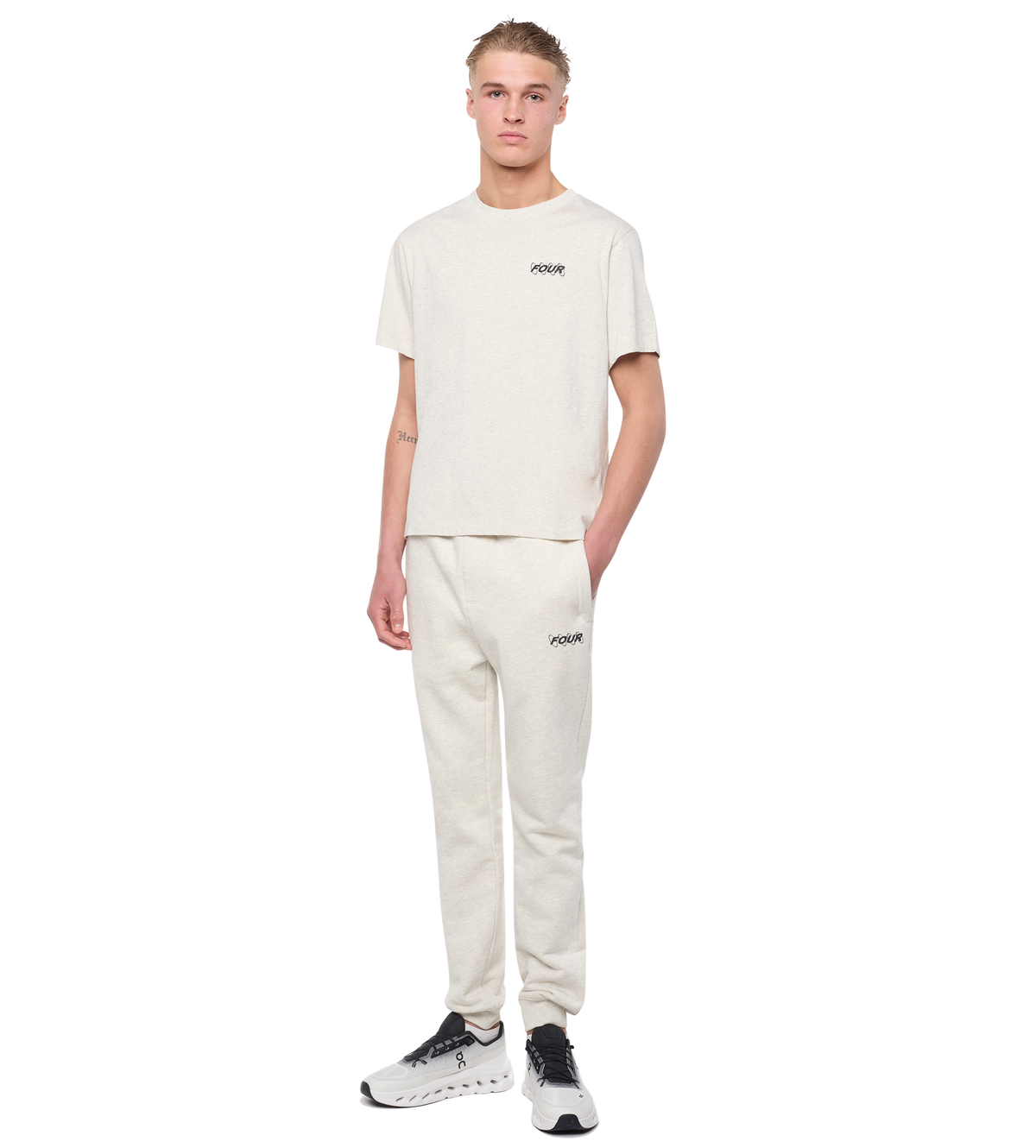Circles T-shirt Zand Melange