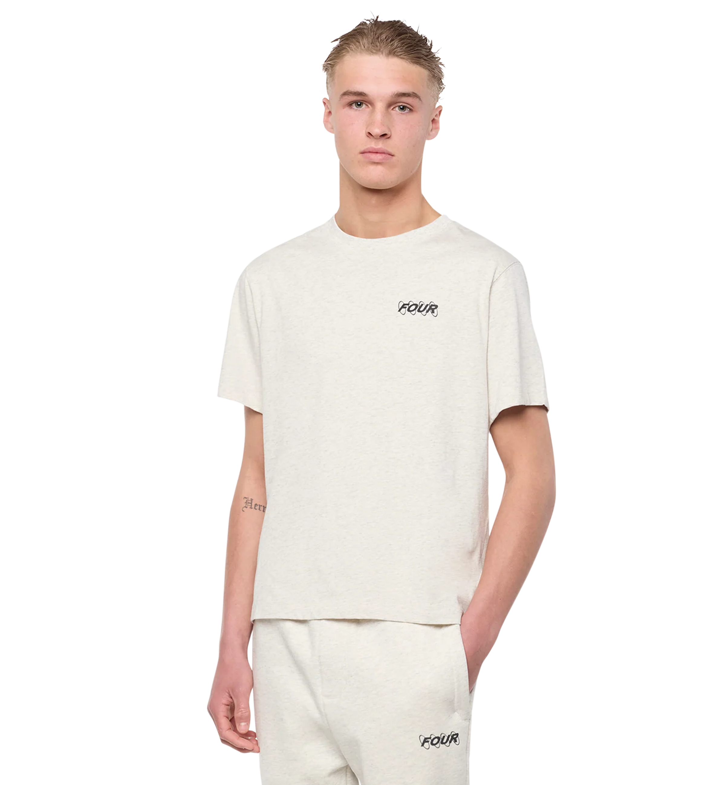 Circles T-shirt Sand Melange