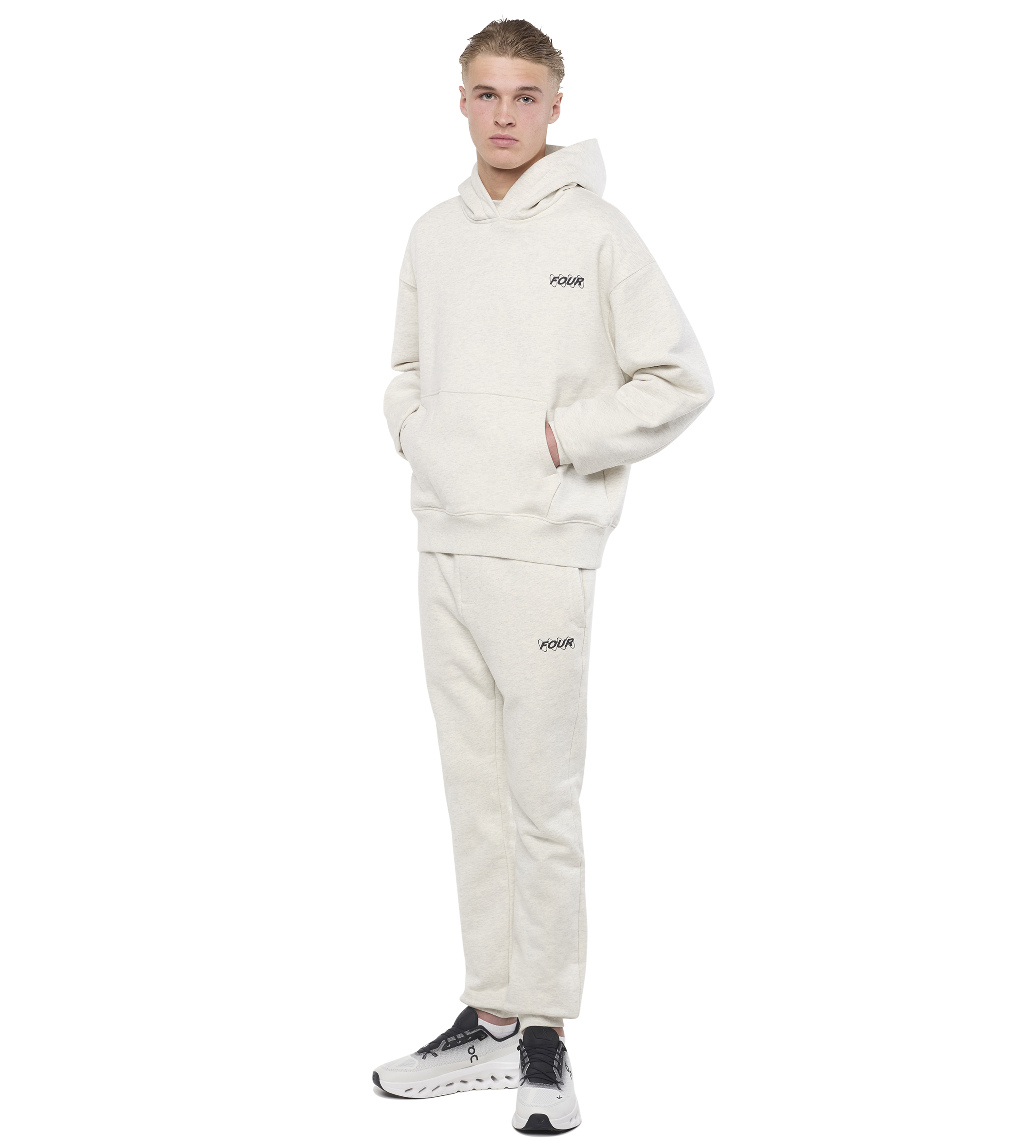 Circles Hoodie Sand Melange