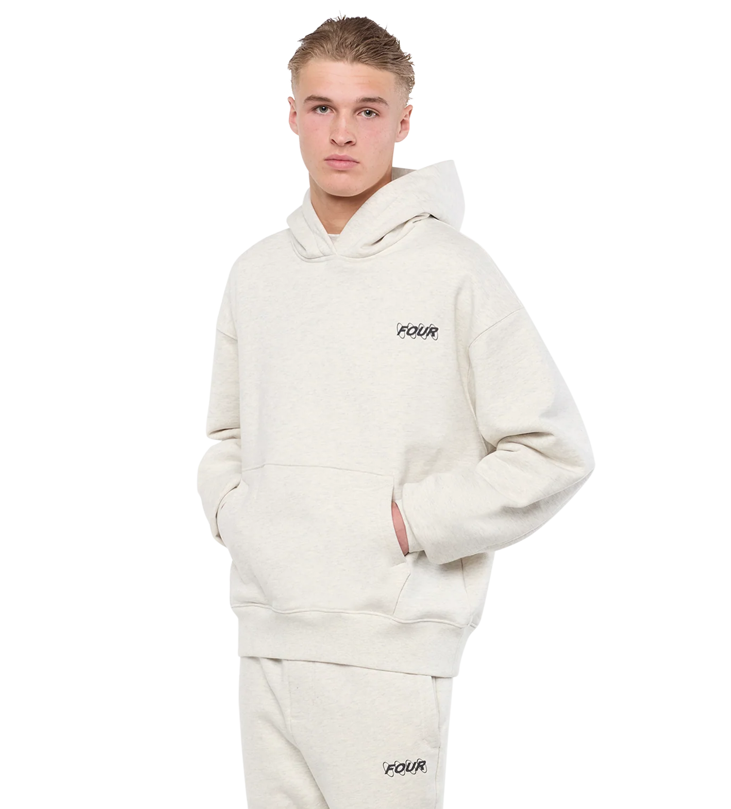 Circles Hoodie Sand Melange
