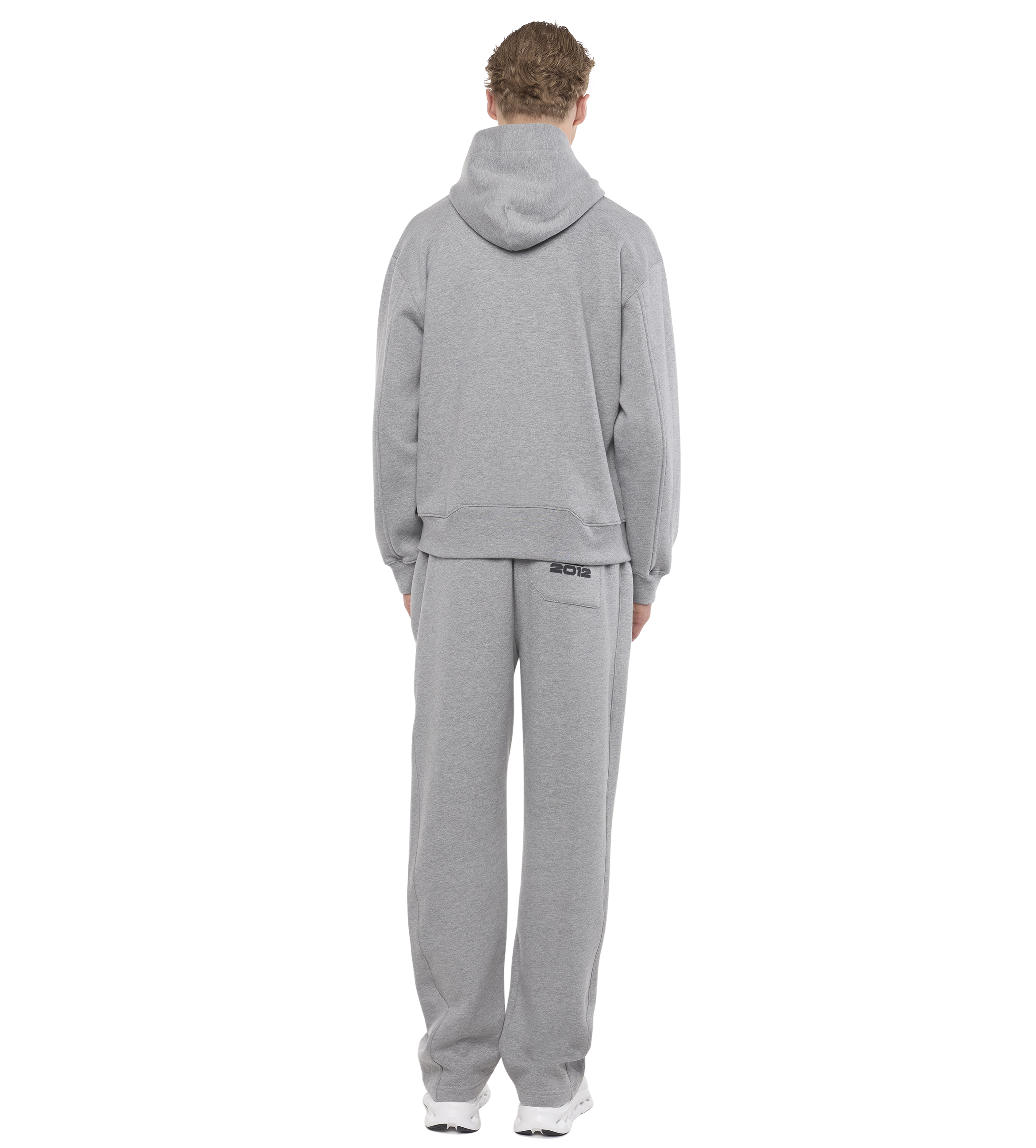 Bold Zip Up Hoodie Grijs Melange