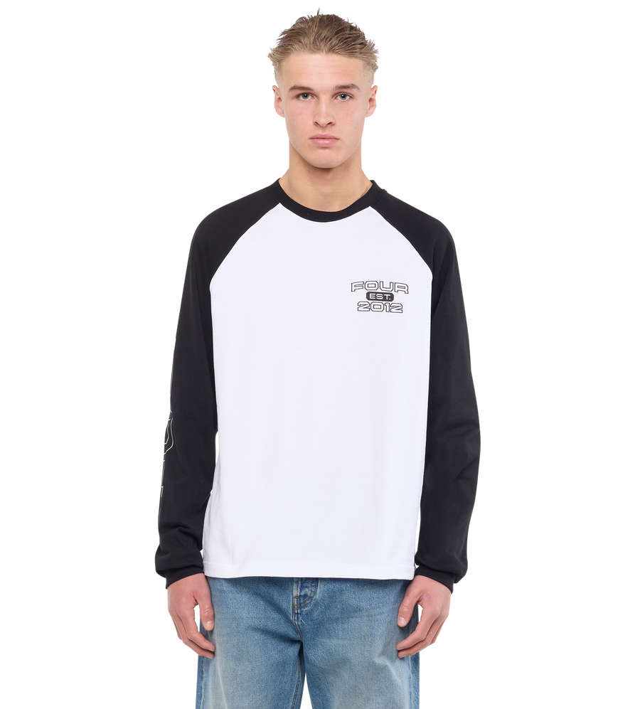 Bold Raglan Longsleeve Black / White