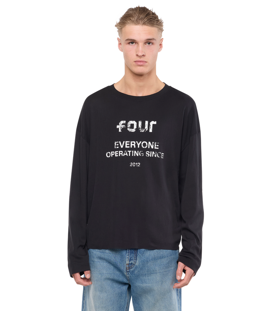 Quote Boxy Longsleeve Black