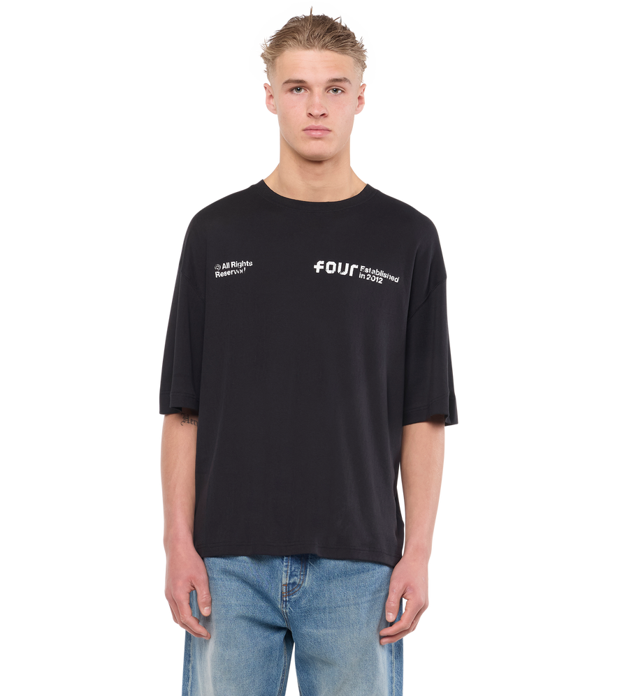 Quote Boxy T-shirt Black