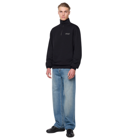 Outline Half Zip Black