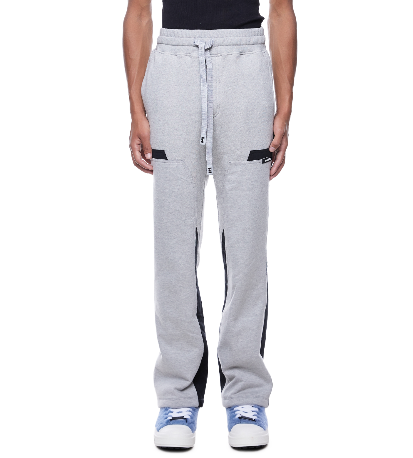 Straight-Leg Track Pants Grey