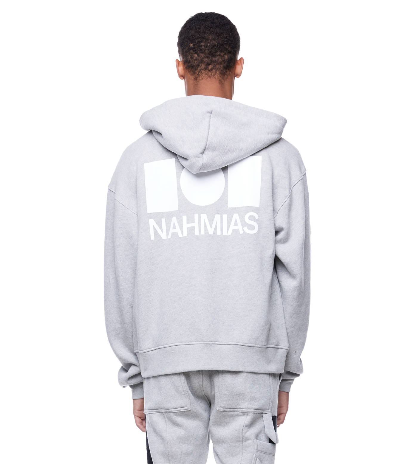Logo Zip Up Hoodie Grey