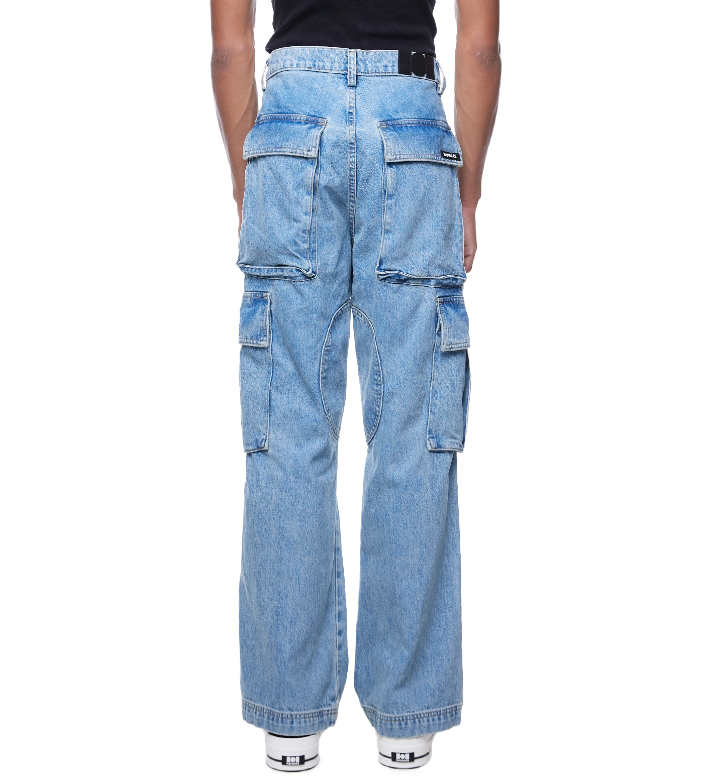 Mid-rise Cargo Jeans Light Wash