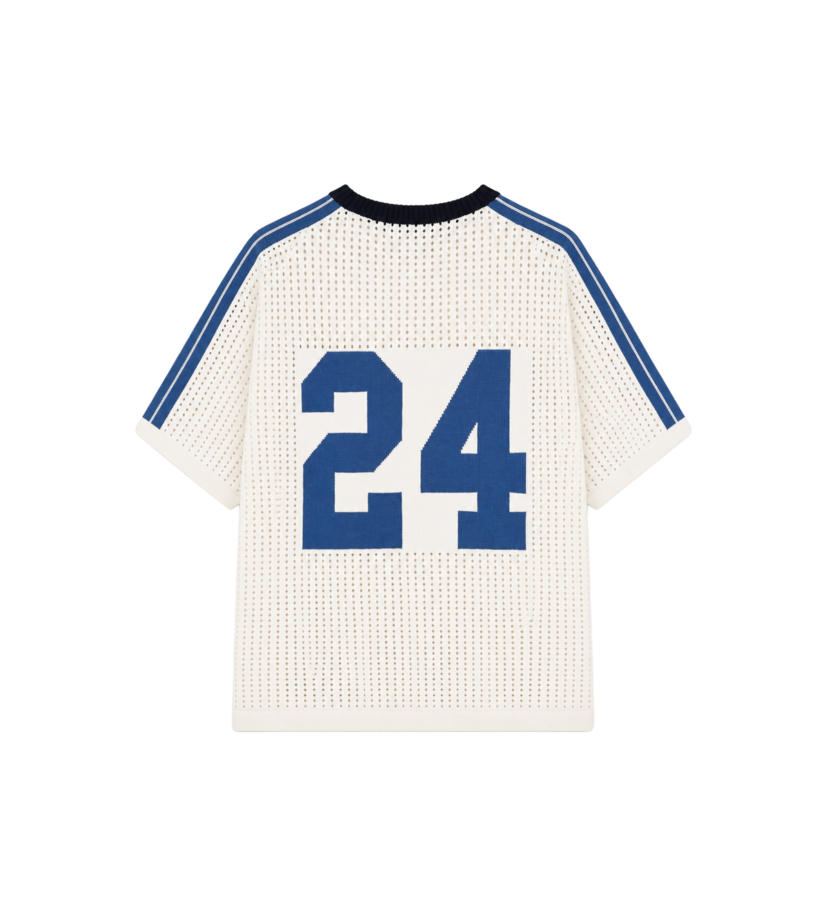 '24 Cotton Knit Soccer Jersey White/Blue