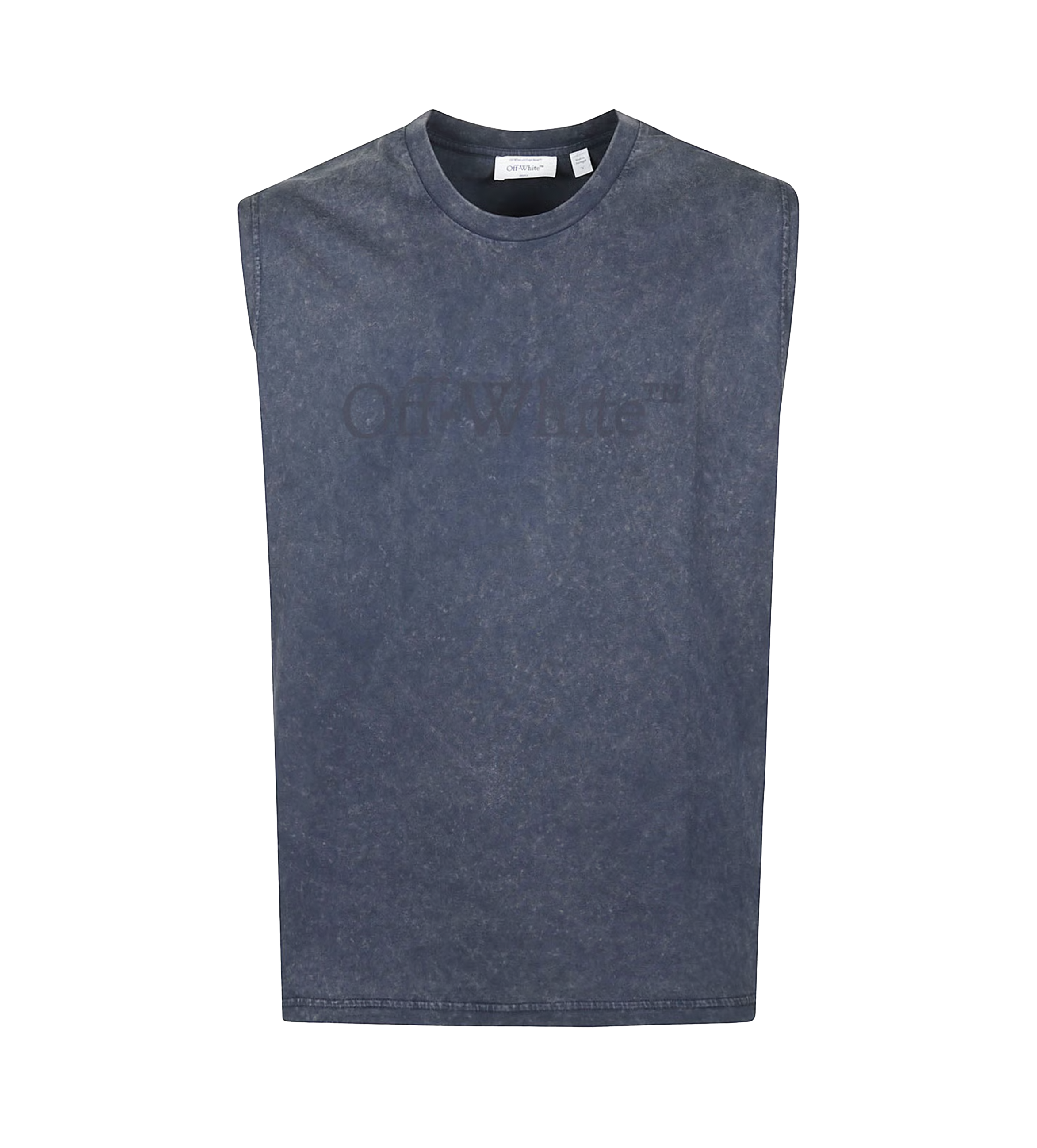 Off White Bookish Sleeveless T-Shirt in Blue