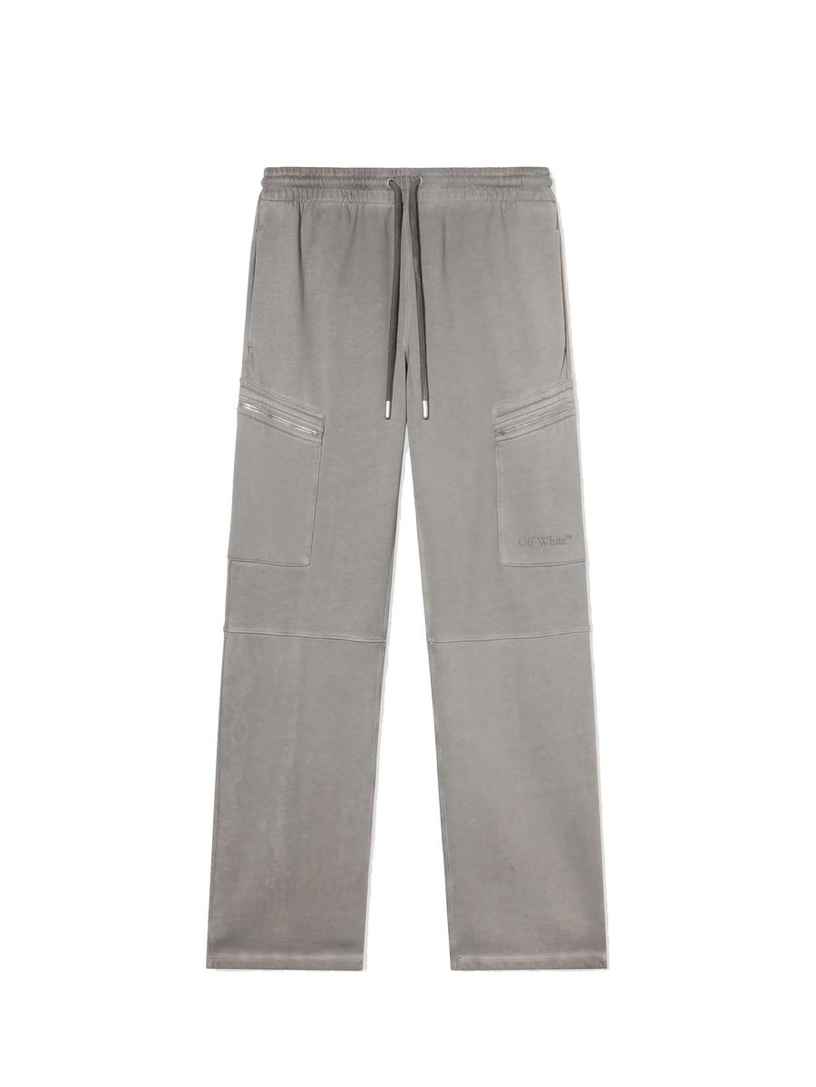Off-White The Laundry Diagonal Cargo Sweatpants in Grey