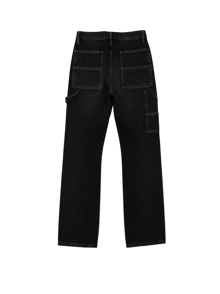 OFF-WHITE Jeans with Logo Patch in Black