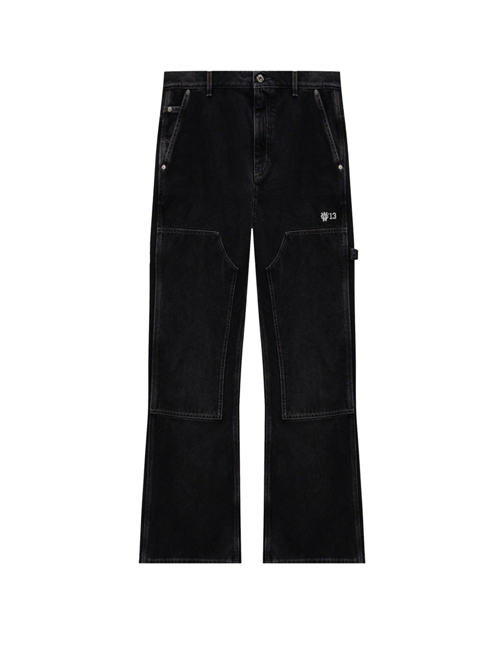 OFF-WHITE Jeans with Logo Patch in Black