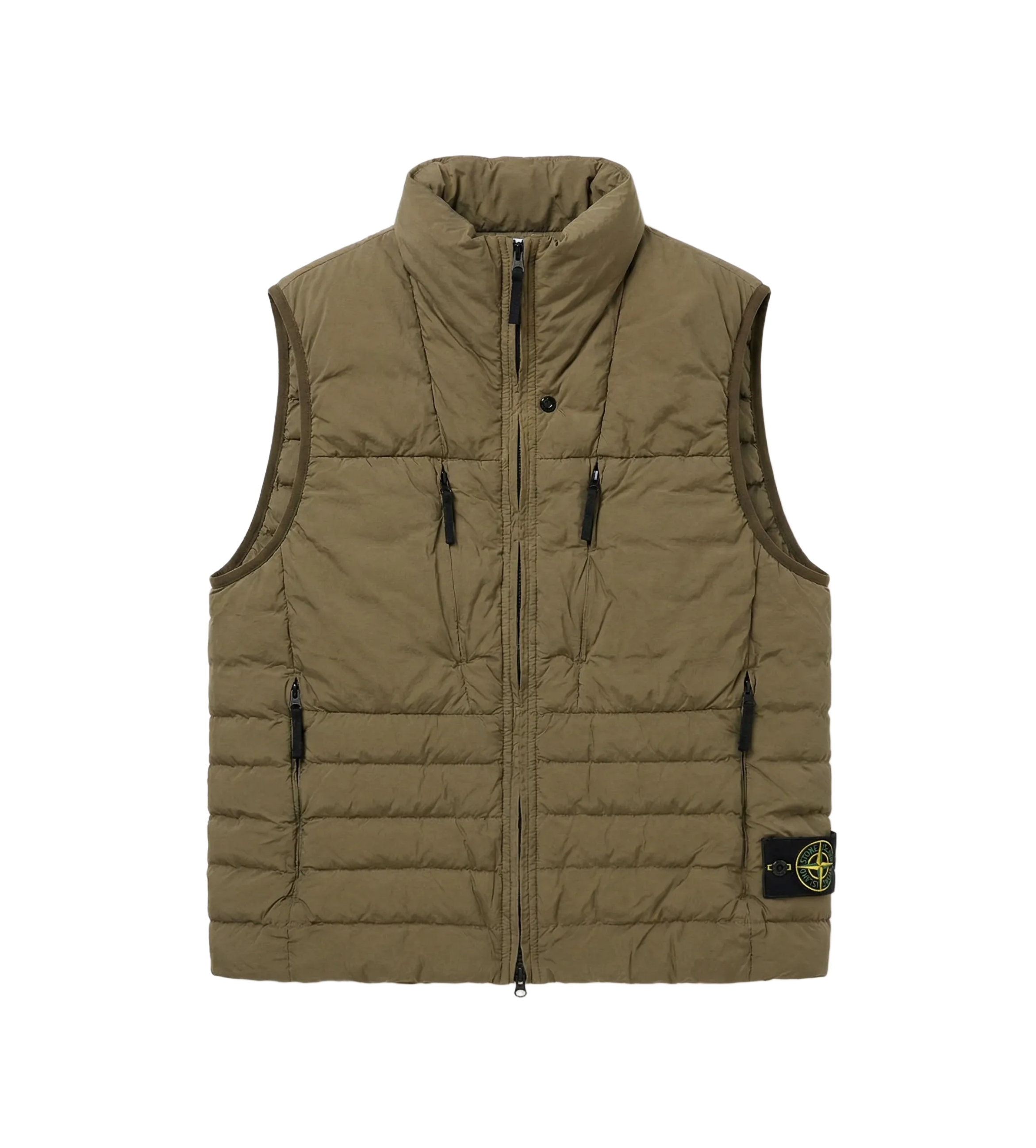 Stone Island Seamless Tunnel Nylon Down Vest in Military Green