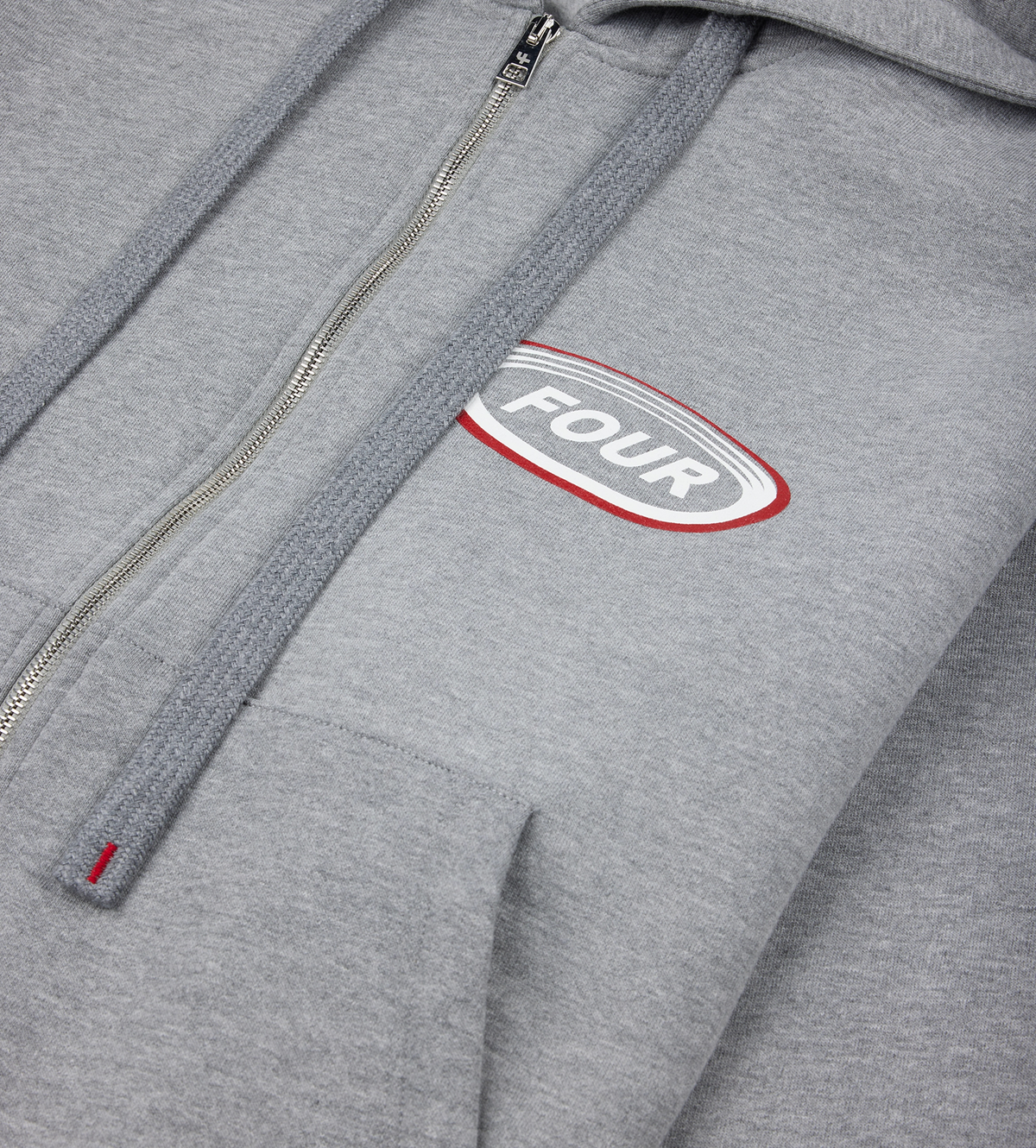 Reconstructed Circles Zip Up Hoodie Grey Melange