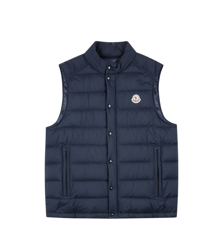 Moncler Barthe Down Vest in Navy Blue