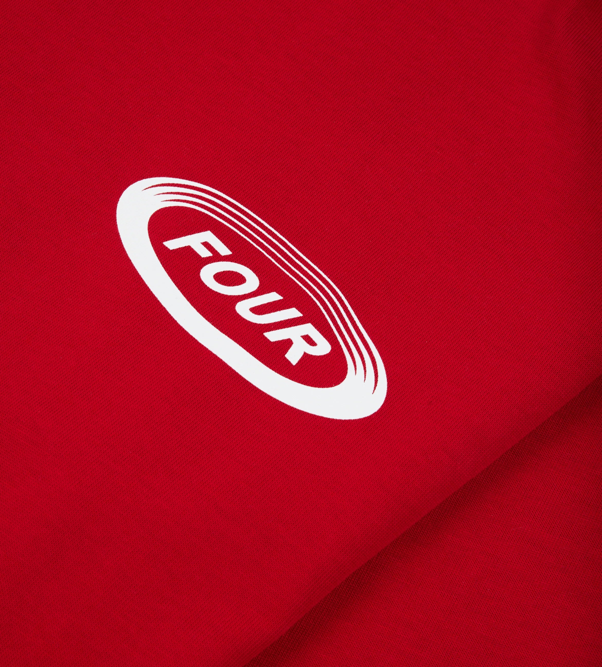 Reconstructed Circles Boxy T-shirt Savy Red