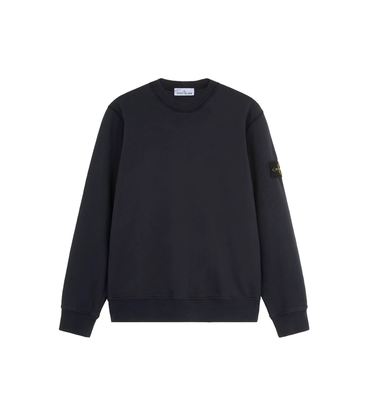 Organic Cotton Fleece Crewneck Sweatshirt Navy Blue