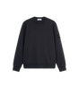 Organic Cotton Fleece Crewneck Sweatshirt Navy Blue