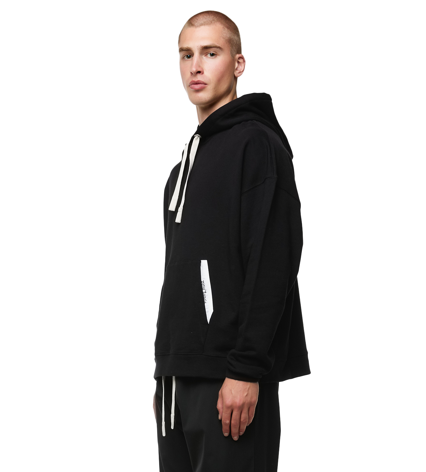 Sartorial Tape Pocket Hoodie Black