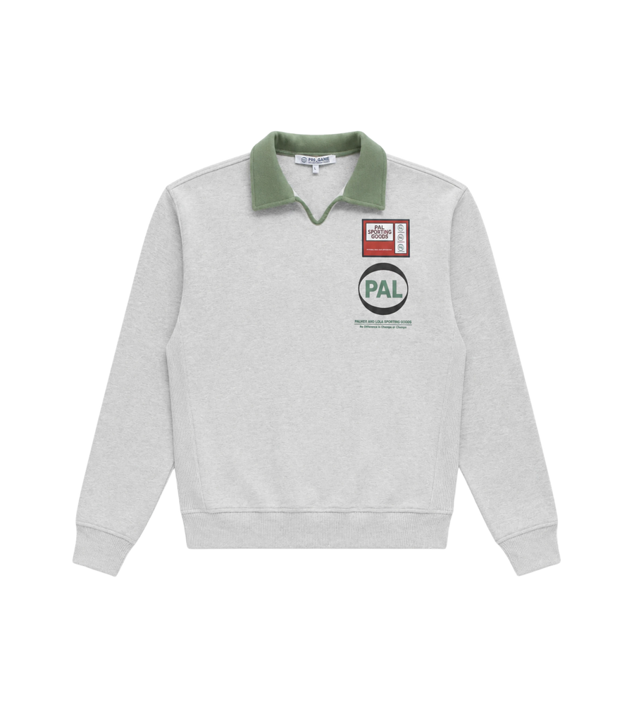 Pre Game Polo Sweatshirt Light Gray Marl
