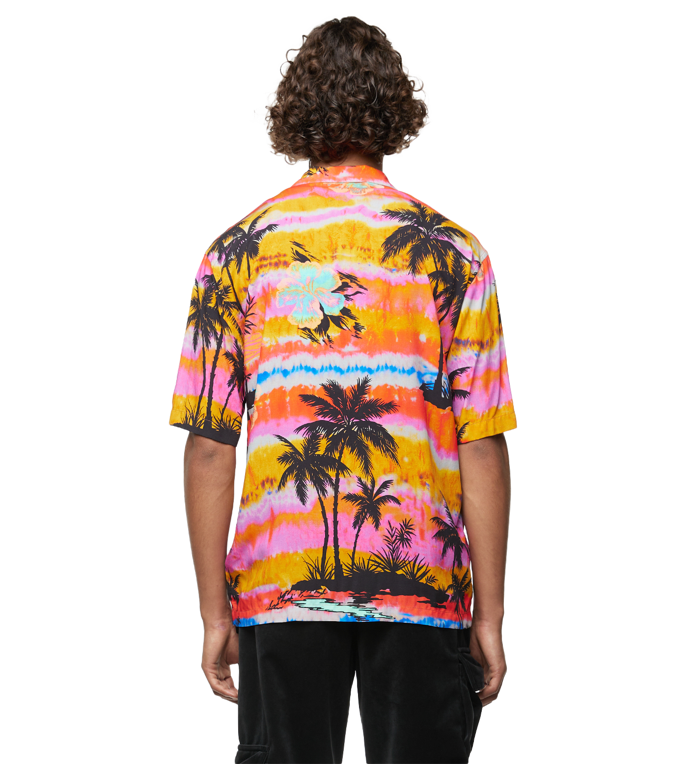 Palm Tree-print Shirt Fuchsia