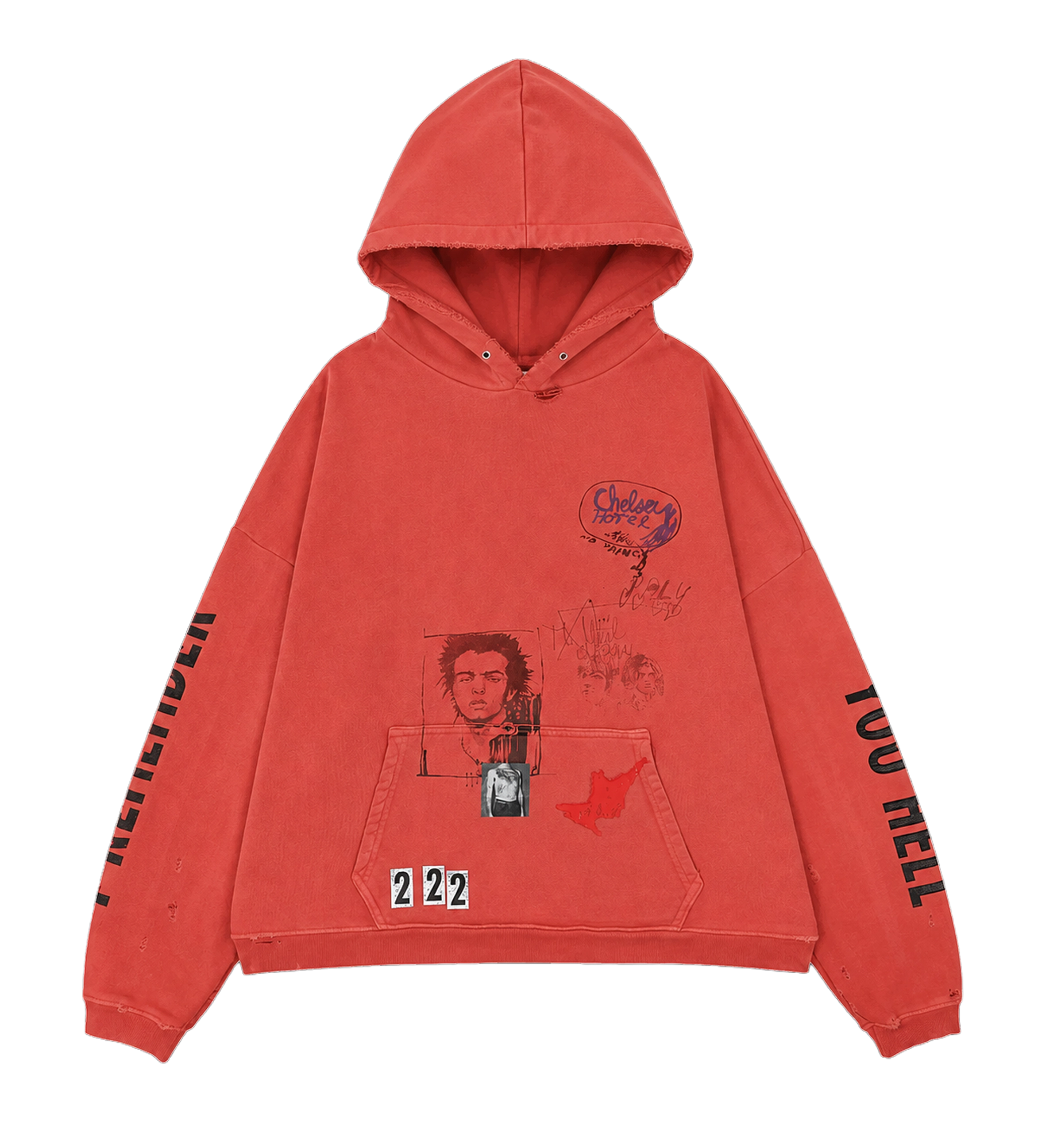 Paly Chelseay Hotel Hoodie in Red