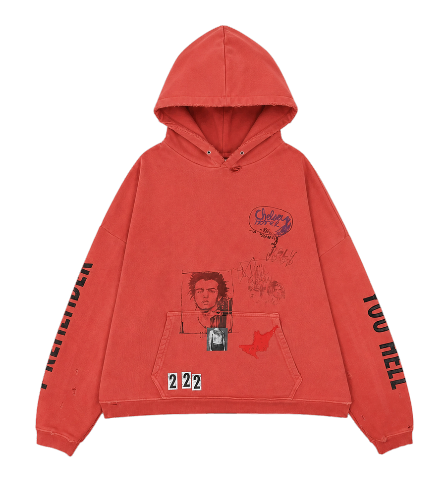 Paly Chelseay Hotel Hoodie in Red