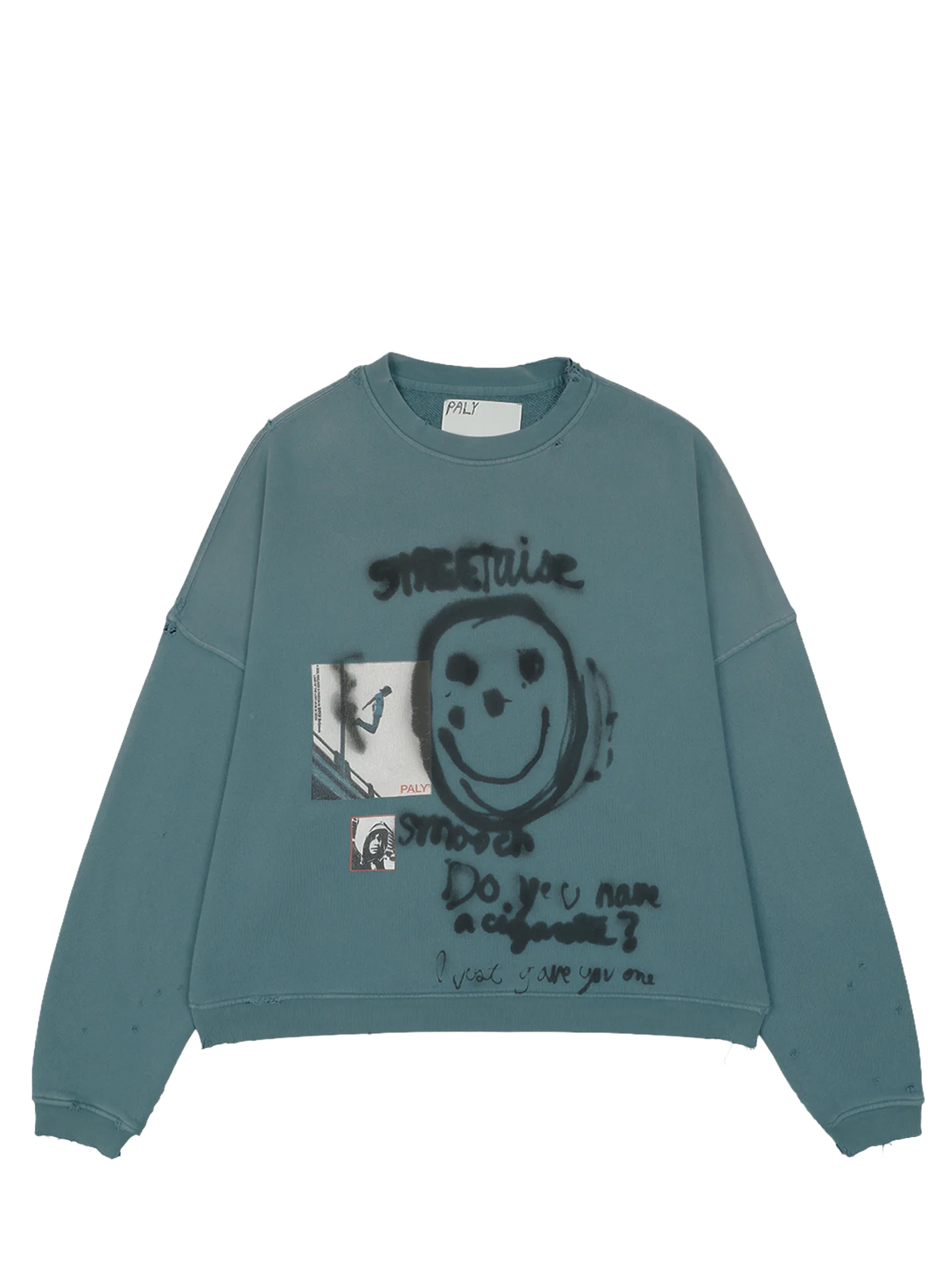 Paly Streetwise Airbrush Crew Neck in Teal