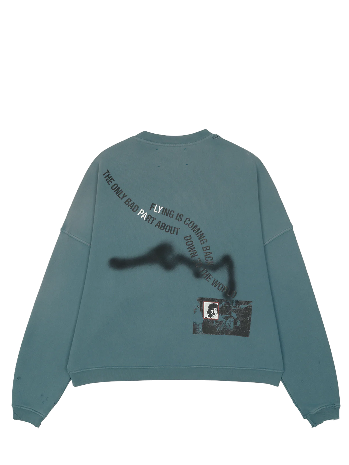 Paly Streetwise Airbrush Crew Neck in Teal