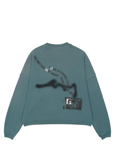 Paly Streetwise Airbrush Crew Neck in Teal