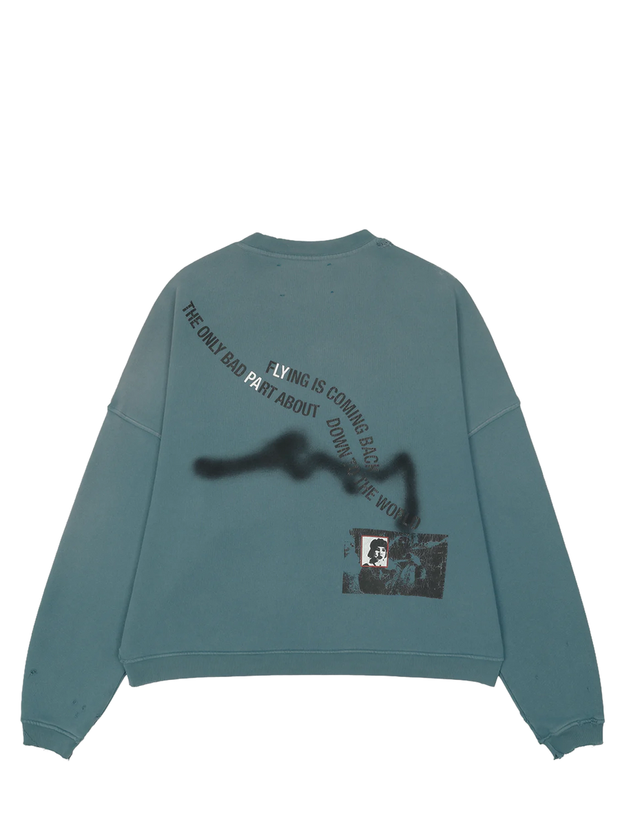 Paly Streetwise Airbrush Crew Neck in Teal