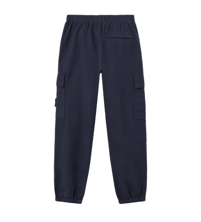 Wol-Nylon Flanellen Joggers Marineblauw