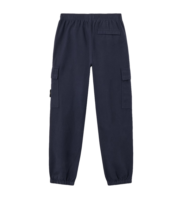 Wool-Nylon Flannel Joggers Navy