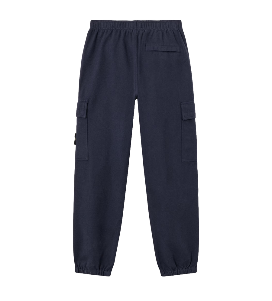 Wool-Nylon Flannel Joggers Navy
