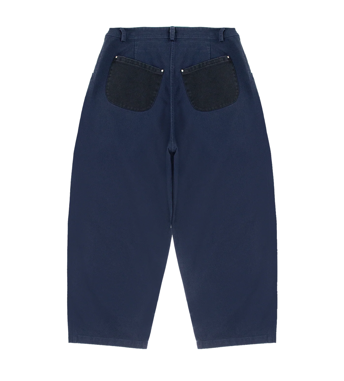 Ranch Patchwork Wijde Broekspijpen Marineblauw