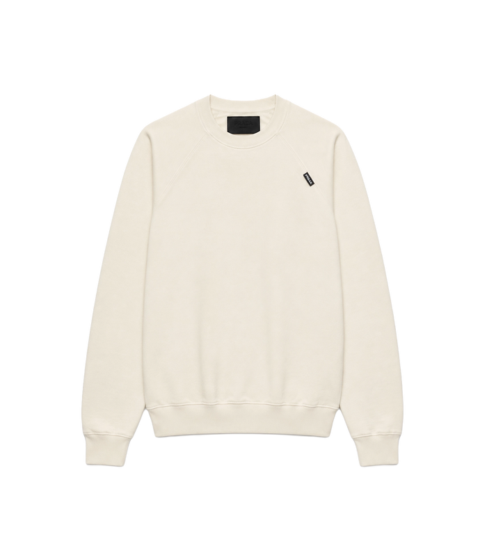 Cotton Crew Neck Sweatshirt Chalk White