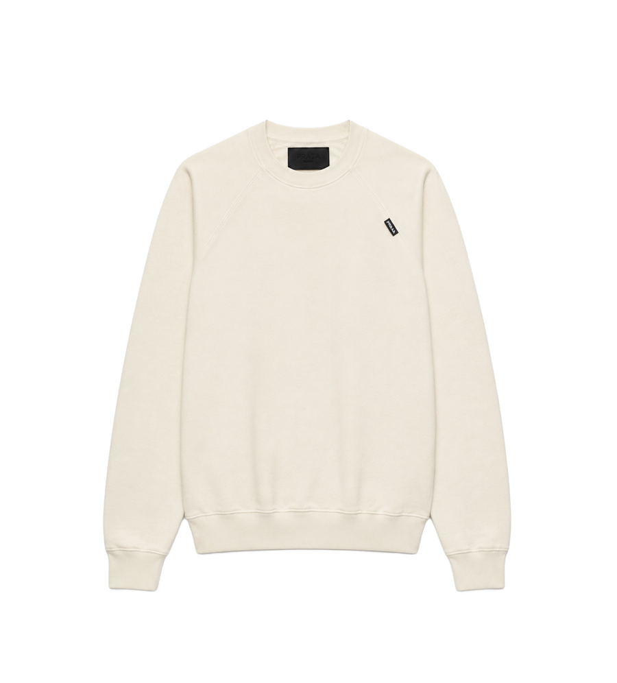 Cotton Crew Neck Sweatshirt Chalk White