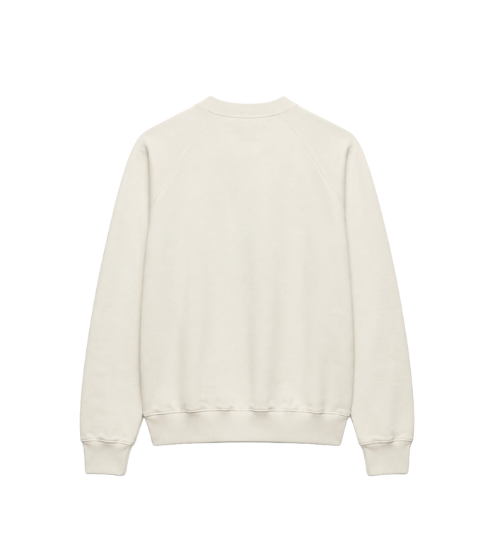 Cotton Crew Neck Sweatshirt Chalk White