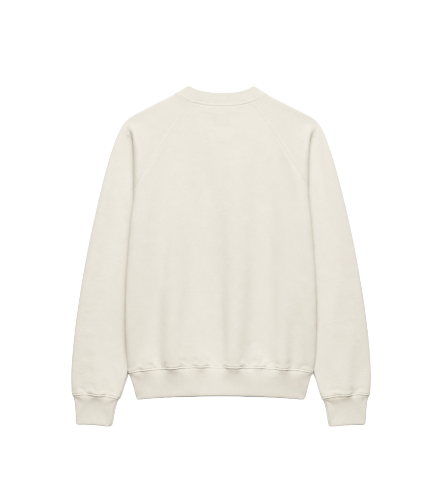 Cotton Crew Neck Sweatshirt Chalk White