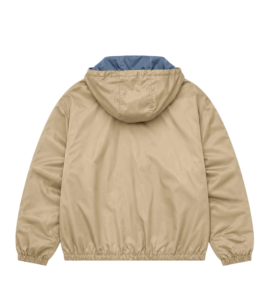 Prada Reversible Re-Nylon Jacket in Camel/ Aviation Blue