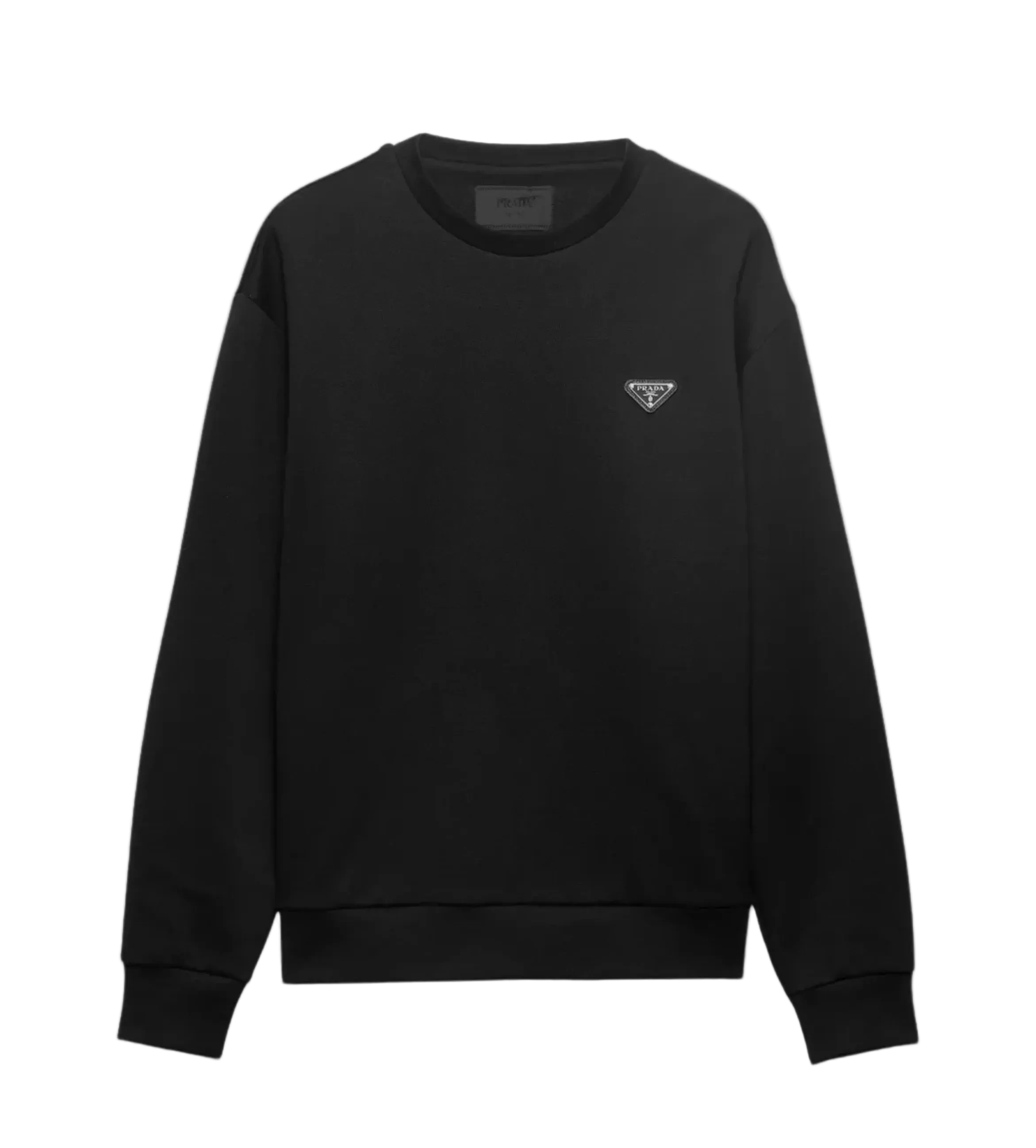 Prada Technical Cotton Sweatshirt in Black