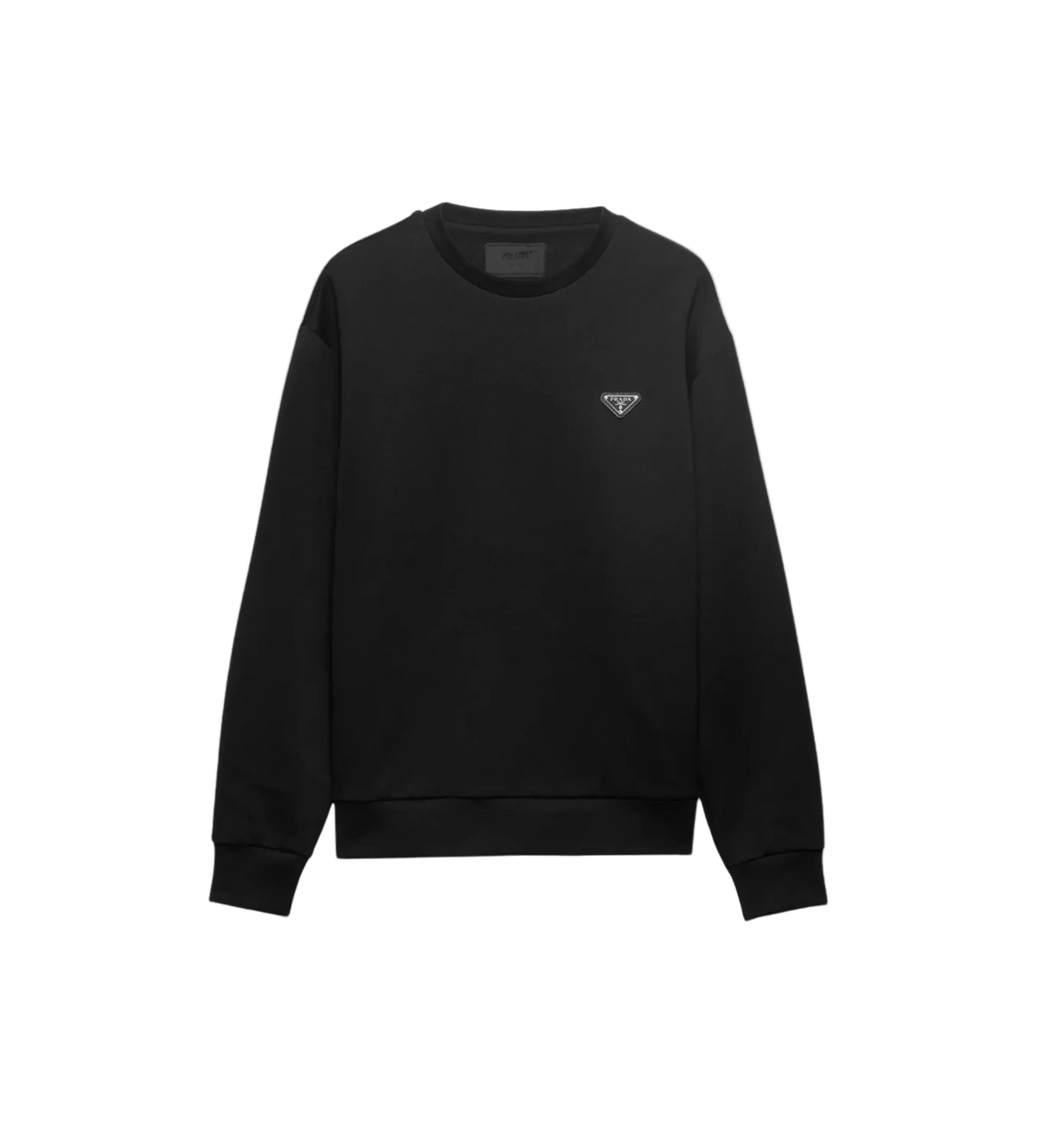Technical Cotton Sweatshirt in Black