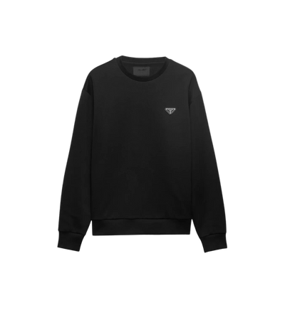 Technical Cotton Sweatshirt in Black